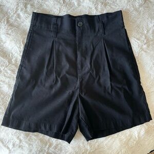 C&A Black Paper Bag Shorts